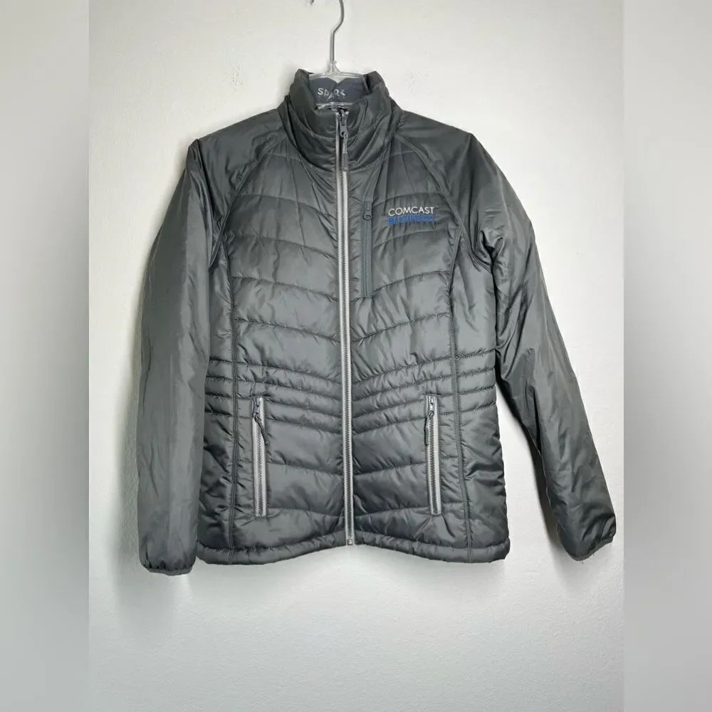 Cutter & BuckΒ Womens QuiltedβPuffer Jacket With Zip Pockets Gray SizeβM